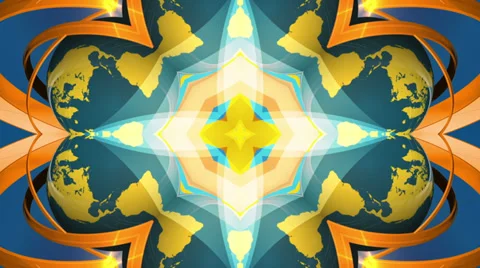 Dark blue kaleidoscope background, loop Vídeo Stock 37491852