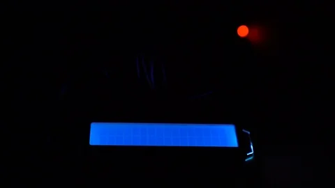 Dark Blue LCD display,4k,Anyone can program Stock Footage 86084804