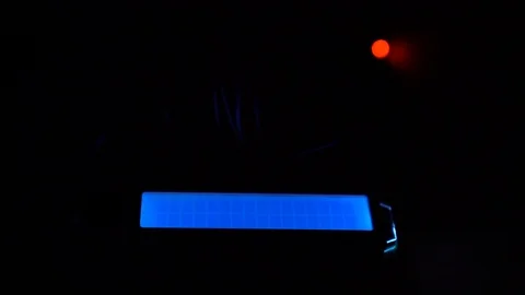 Dark Blue LCD display,4k,Kids can program too Stock Footage 86085512