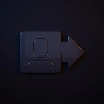 Dark-blue Leader of a team of executives icon isolated on black background... Stock Illustration