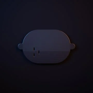 Dark-blue Lemon icon isolated on black background. Minimalism concept. 3D r.. Stock Illustration