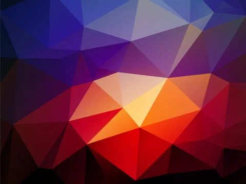 Dark blue light red triangular background Illustrazione stock