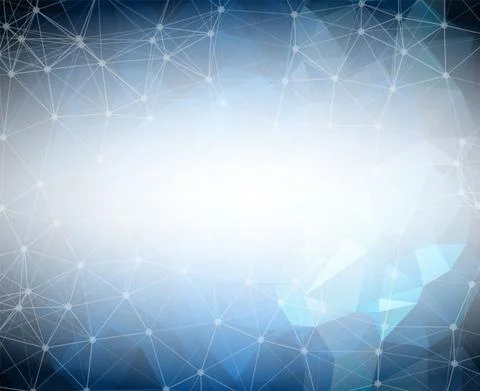 Dark Blue low poly background. Polygonal design pattern. Bright mosaic modern Stock Illustration