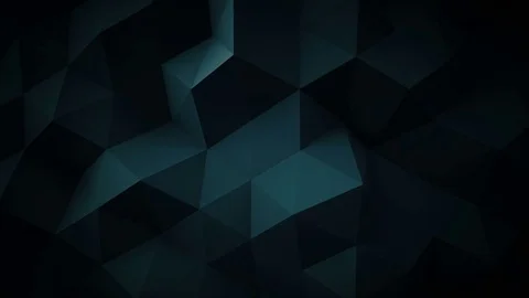 Dark blue low poly geometric surface loopable 3D animation 4k UHD (3840x2160) Stock Footage