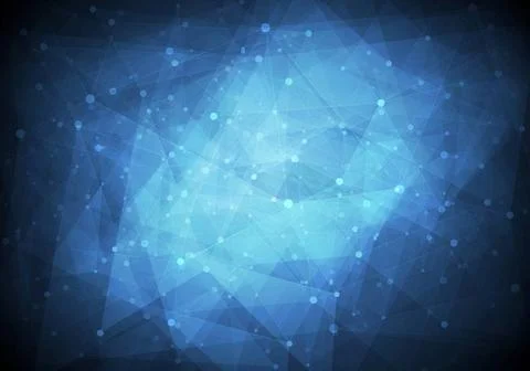 Dark blue low poly tech background Dark blue low poly tech background. Vec... Stock Photos