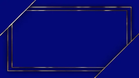 Dark blue luxury background animation with gold lines Stock Footage 297152116