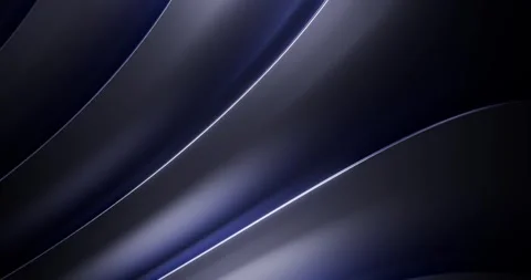 Dark Blue Metallic Abstract Waves Background with Smooth Flow Motion Stock Footage 325073824