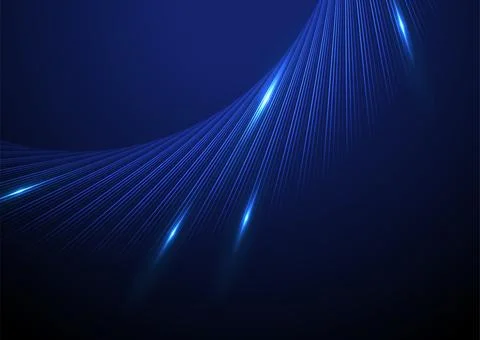 Dark blue minimal laser lines abstract glowing futuristic tech background イラスト素材