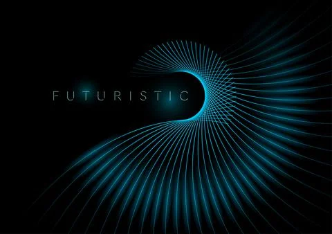 Dark blue minimal lines abstract futuristic tech background Illustrazione stock