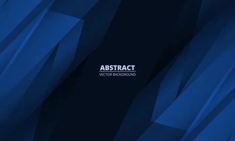 Dark blue modern abstract background with diagonal geometric objects. Stock Illustration