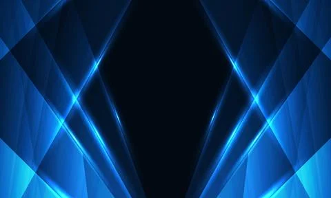 Dark blue modern abstract background with diagonal geometric objects. 스톡 일러스트