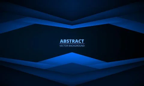 Dark blue modern abstract background with diagonal geometric objects. 스톡 일러스트
