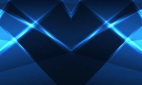 Dark blue modern abstract background with diagonal geometric objects. Stock Illustration