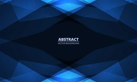 Dark blue modern abstract background with diagonal geometric objects. 스톡 일러스트