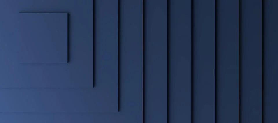 Dark blue modern background with three dimensional steps, 3d rendering Stock Illustration