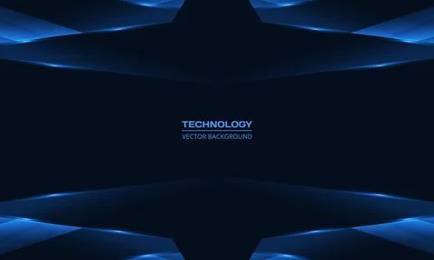 Dark blue modern technology abstract background with diagonal geometric shapes. Stock Illustration