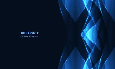 Dark blue modern technology abstract background with diagonal geometric shapes. Illustrazione stock
