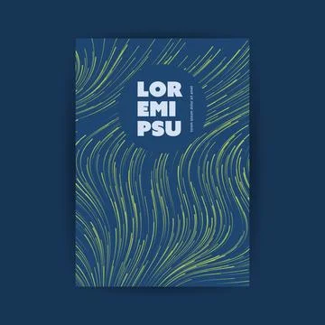 Dark Blue Moving, Flowing Stream of Particles in Curving, Wavy Lines - Digi.. 스톡 일러스트
