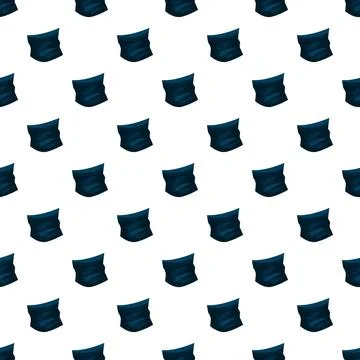 Dark blue neck warmer seamless pattern background Stock Illustration