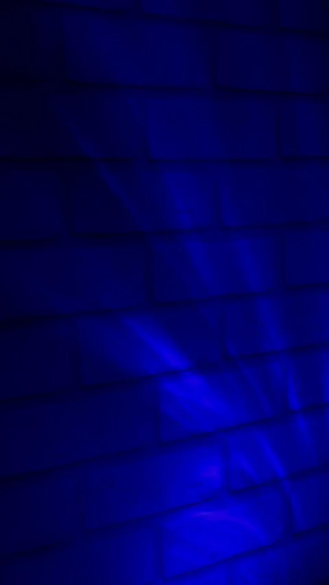 Dark Blue Neon Light On Brick Wall Background Stock Footage 339170027