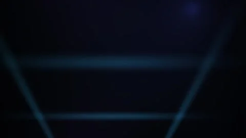 Dark blue neon light lines on black background. Stock Footage 337457477