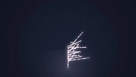 Dark Blue Night Sky with Subtle Falling Stars and Light Streaks 動画素材 348571902