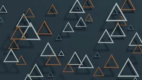 Dark blue night triangle three-dimensional geometric background design Stock Photos