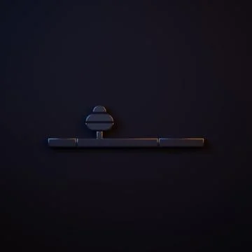 Dark-blue Opium pipe icon isolated on black background. Minimalism concept... Stock Illustration