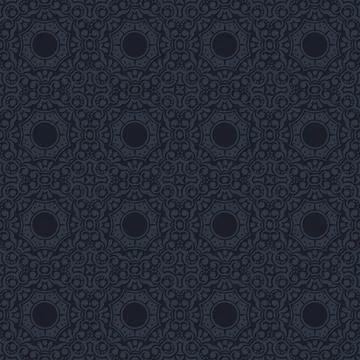 Dark blue ornate seamless pattern background texture for design Stock Illustration