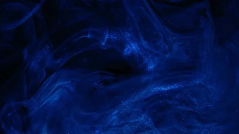 Dark blue paint flowing abstract background. Deep art ink. Shiny blue liquid Stock Footage 238597619