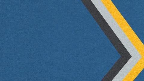 Dark blue paper texture background with yellow black chevron stripes and co.. Stock Photos