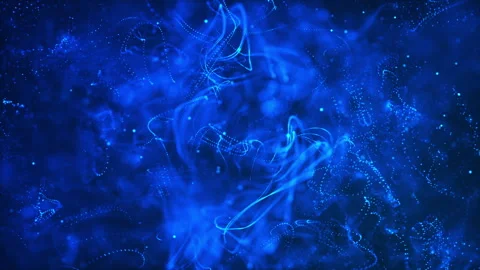 Dark Blue Particle Lines Forming an Abstract Network 库存影片 338437251