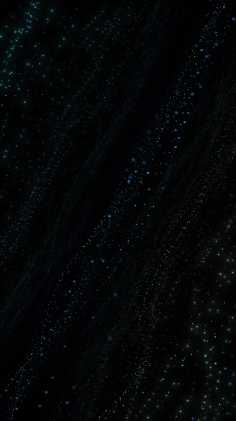 Dark blue particle wave background flowing teal dots, black space, and cinematic Stock Footage 340549341