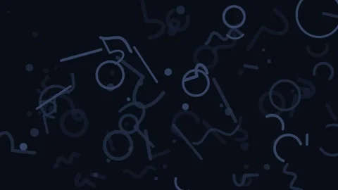 Dark blue pattern featuring interconnected circles and geometric lines for .. Stock Footage 347625847