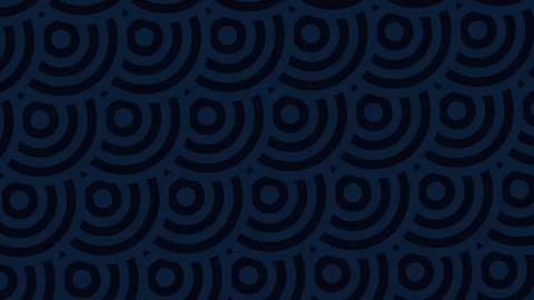 A dark blue pattern featuring repeating concentric circle motifs across the f Иллюстрация