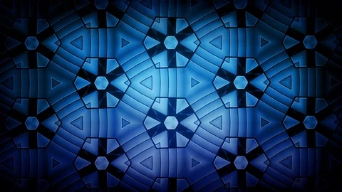Dark Blue Pattern Kaleidoscope Stock Footage 77784006