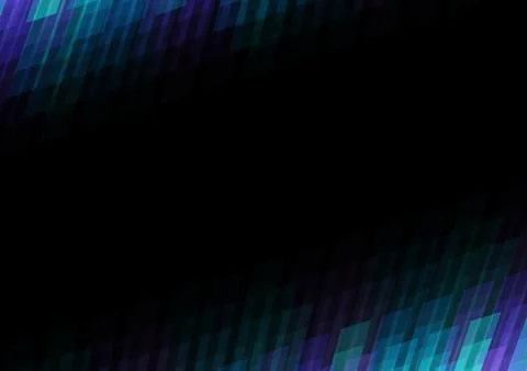 Dark blue pixel bar border abstract background Stock Illustration