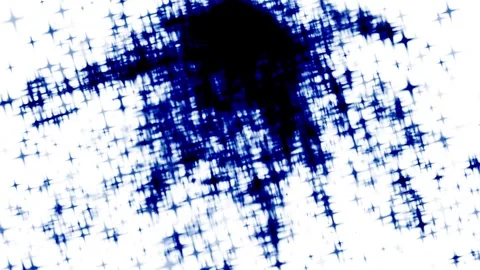 Dark blue pixel burst spreads across bright white field Stock Footage 330738865