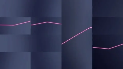 Dark Blue Pixelated Background with Pink Line. Stock-Footage 329928211