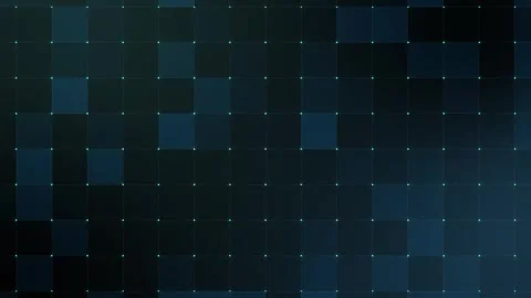 Dark blue pixelated grid with white dots and lines animation Stock Footage 327942752