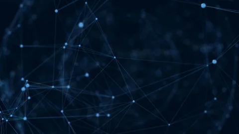 Dark blue plexus with depth of field Stock Footage 103856531