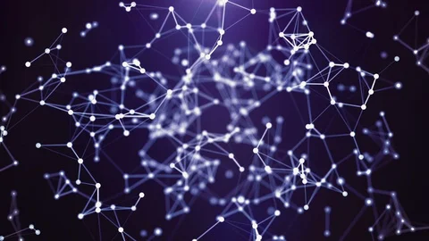 Dark blue plexus Stock Footage 92738519