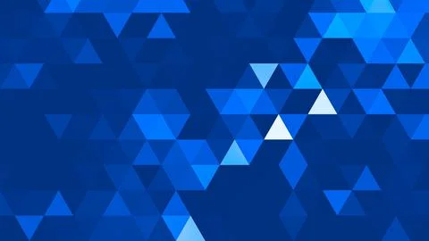 Dark Blue polygonal pattern Abstract geometric background Triangular mosaic,  Stock Illustration