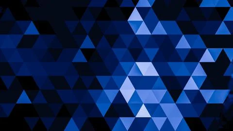 Dark Blue polygonal pattern Abstract geometric background Triangular mosaic,  Illustrazione stock