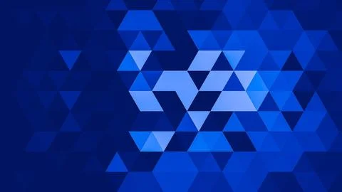 Dark Blue polygonal pattern Abstract geometric background Triangular mosaic,  Illustrazione stock