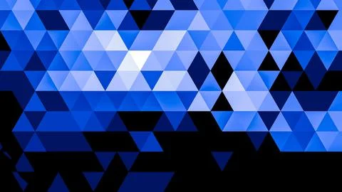 Dark Blue polygonal pattern Abstract geometric background Triangular mosaic,  Stock Illustration