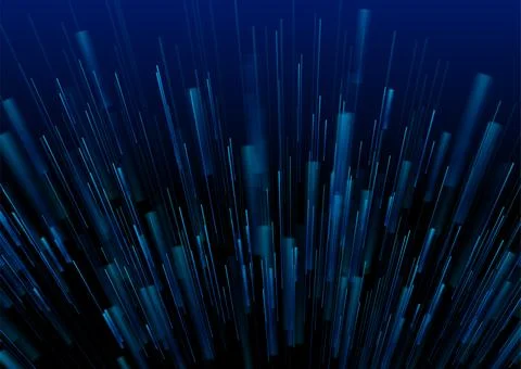 Dark blue rays geometric tech abstract background Stock Illustration