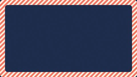 Dark blue rectangle with red white striped border frame Illustrazione stock