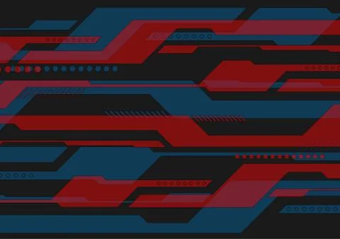 Dark blue red abstract tech futuristic background Illustrazione stock