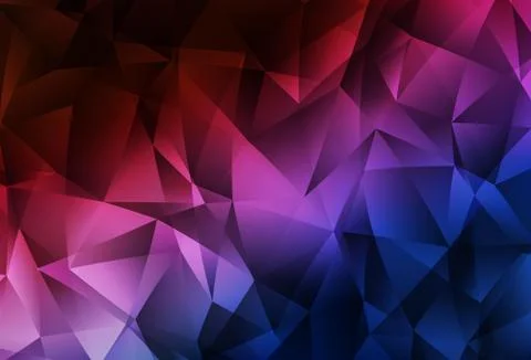 Dark Blue, Red vector abstract polygonal pattern. イラスト素材